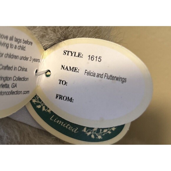 RARE The Bearington Bear Felicia and Flutterwings #1615 Wind UP Musical BearNWT - Picture 6 of 16